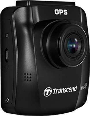 Transcend DrivePro™ 250 Dashcam con GPS Max. angolo di visuale orizzontale=140 ° 12 V, 24 V GPS con rilevamento radar, Time lapse, G-Sensor, WDR, Segn