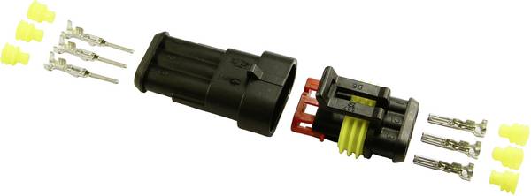 BAAS sada konektorov Superseal AMP-Superseal 1.5mm Series Počet pólov 3 Raster (rozteč): 6 mm ES13 1 ks