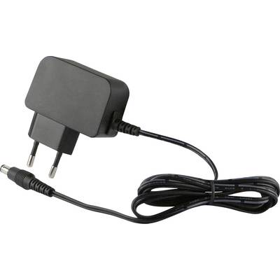 Čierna napájacia jednotka s európskou zástrčkou a dlhým káblom, vhodná na nabíjanie elektronických zariadení.