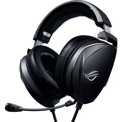 Herný headset s mikrofónom a čiernymi náušníkmi, na ktorom je viditeľné logo značky. Ideálny pre hráčov.