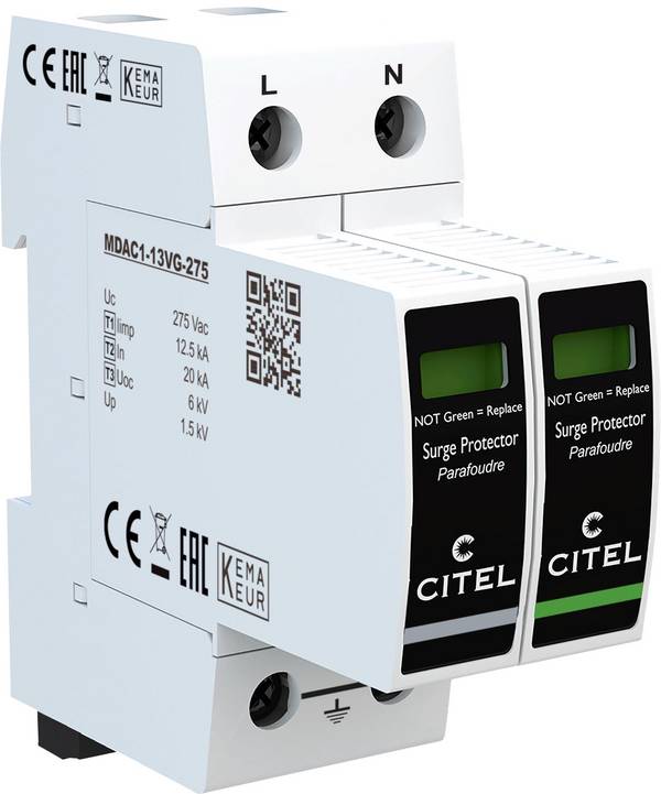 Citel 821730242 DAC1-13VGS-11-275 kombinovaný chránič proti prepätiu  Přepětová ochrana pre: rozvodná skriňa 25 kA  1 ks