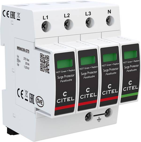 Citel 821110244 DAC50S-31-275 kombinovaný chránič proti prepätiu  Přepětová ochrana pre: rozvodná skriňa 50 kA  1 ks