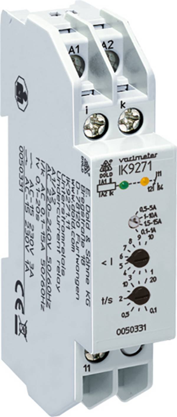 Dold IK9271.11 AC220-240V 0,1-15A Tv=0,1-20S. relé pre monitoring prúdu