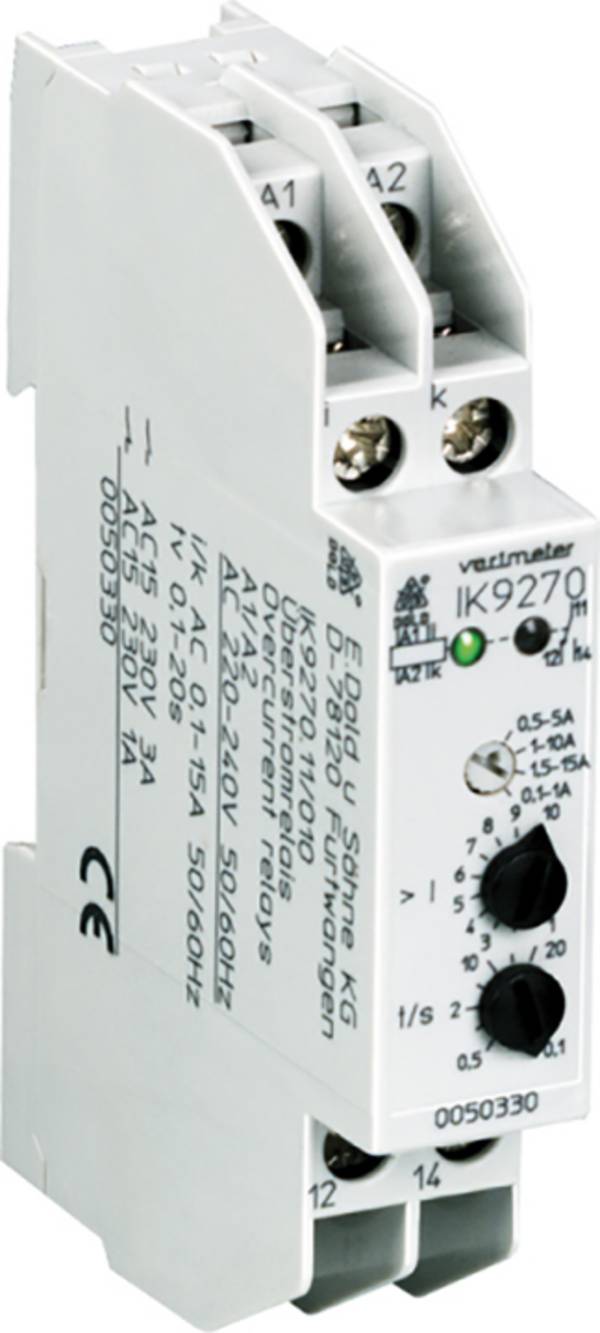 Dold IK9270.11 AC 220 - 240V 0,1 - 15A Tv = 0,1 - 20S. relé pre monitoring prúdu