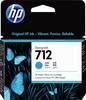 HP Ink 712 originál Single zelenomodrá 3ED67A