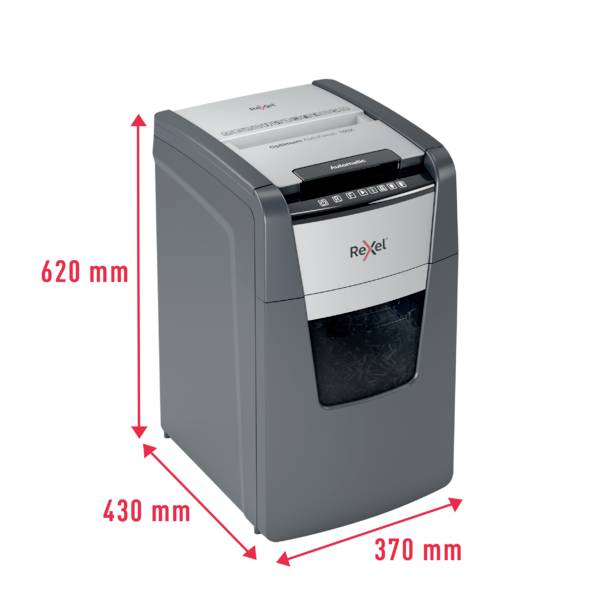 Rexel Optimum AutoFeed+ 150X skartovačka mikrorez 4 x 28 mm 44 l Počet listov (max.): 150 listov Krížový rez kancelárske-8