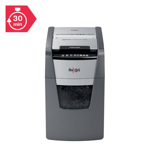 Rexel Optimum AutoFeed+ 150X skartovačka mikrorez 4 x 28 mm 44 l Počet listov (max.): 150 listov Krížový rez kancelárske-9