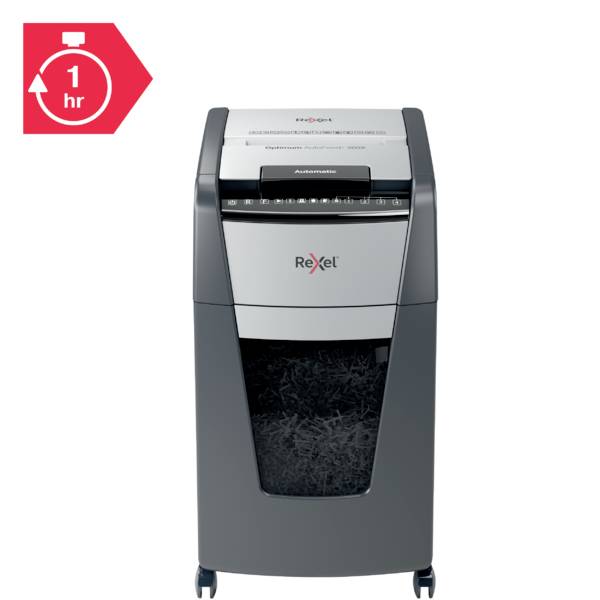 Rexel Optimum AutoFeed+ 300X skartovačka mikrorez 4 x 25 mm 60 l Počet listov (max.): 300 listov Krížový rez kancelárske-10