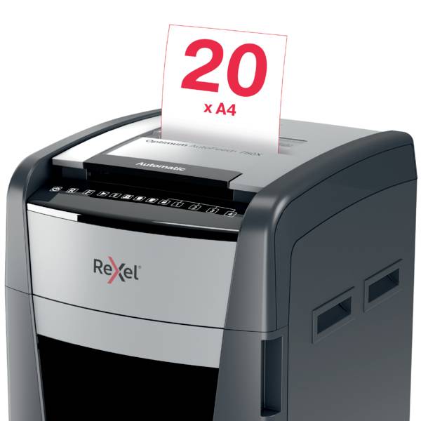 Rexel Optimum AutoFeed+ 750X skartovačka mikrorez 4 x 30 mm 140 l Počet listov (max.): 750 listov Krížový rez kancelársk-7