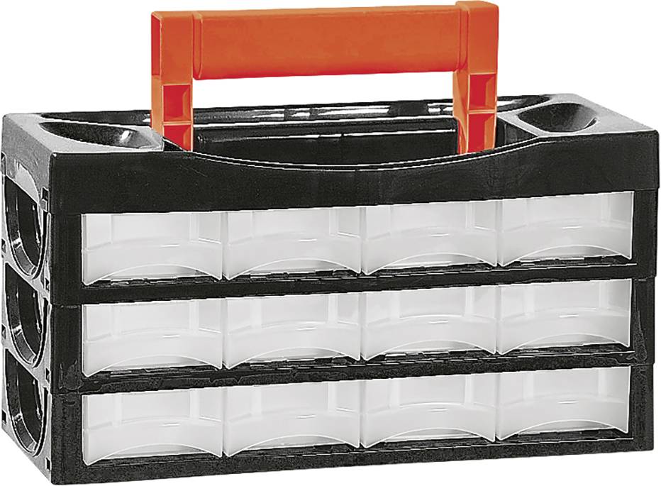 Alutec 66009 Assortimentskoffer (l x b x h) 128 x 34 x 68 mm Aantal vakken: 12 Inhoud 1 stuk(s) afbeelding