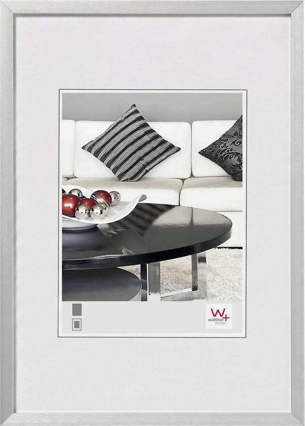 walther+ design AJ040S vymeniteľný fotorámček Formát papiera: 30 x 40 cm (š x v) 30 cm x 40 cm strieborná