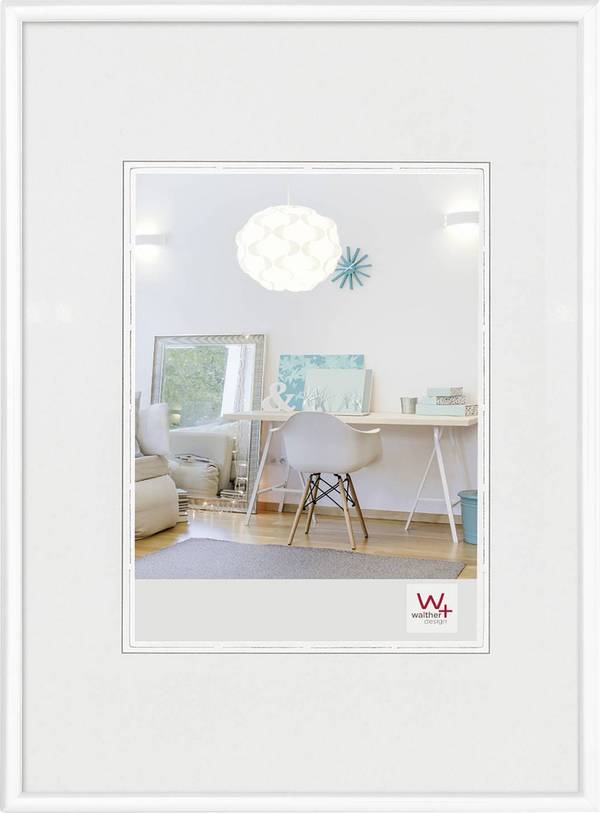 walther+ design KV318W vymeniteľný fotorámček Formát papiera: 13 x 18 cm (š x v) 13 cm x 18 cm biela