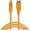 Tether Tools USB kábel USB 3.2 Gen1 USB-C ® zástrčka, USB Micro-B 3.0 zástrčka 4.60 m oranžová CUC3315-ORG
