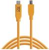 Tether Tools USB kábel USB 2.0 USB-C ® zástrčka, USB Micro-B zástrčka 4.60 m oranžová tienený CUC2515-ORG