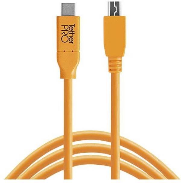 Tether Tools USB kábel USB 2.0 USB-C ® zástrčka, USB Micro-B zástrčka 4.60 m oranžová tienený CUC2515-ORG