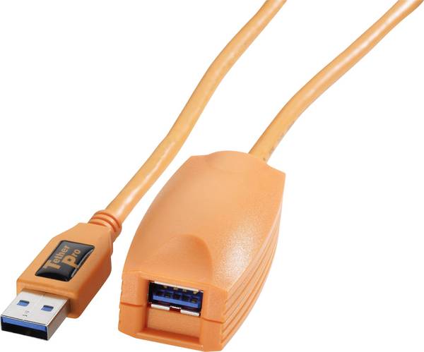 Tether Tools USB kábel USB 3.2 Gen1 USB-A zástrčka, USB-A zásuvka 5.00 m oranžová Aktívne so zosilnením signálu CU3017