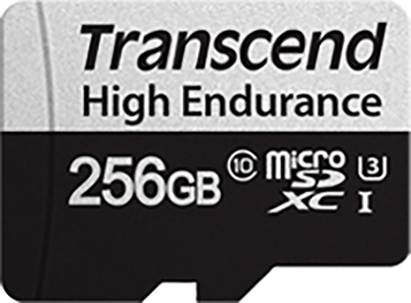 Transcend High Endurance Micro SD karta s 256GB kapacitou úložiska.