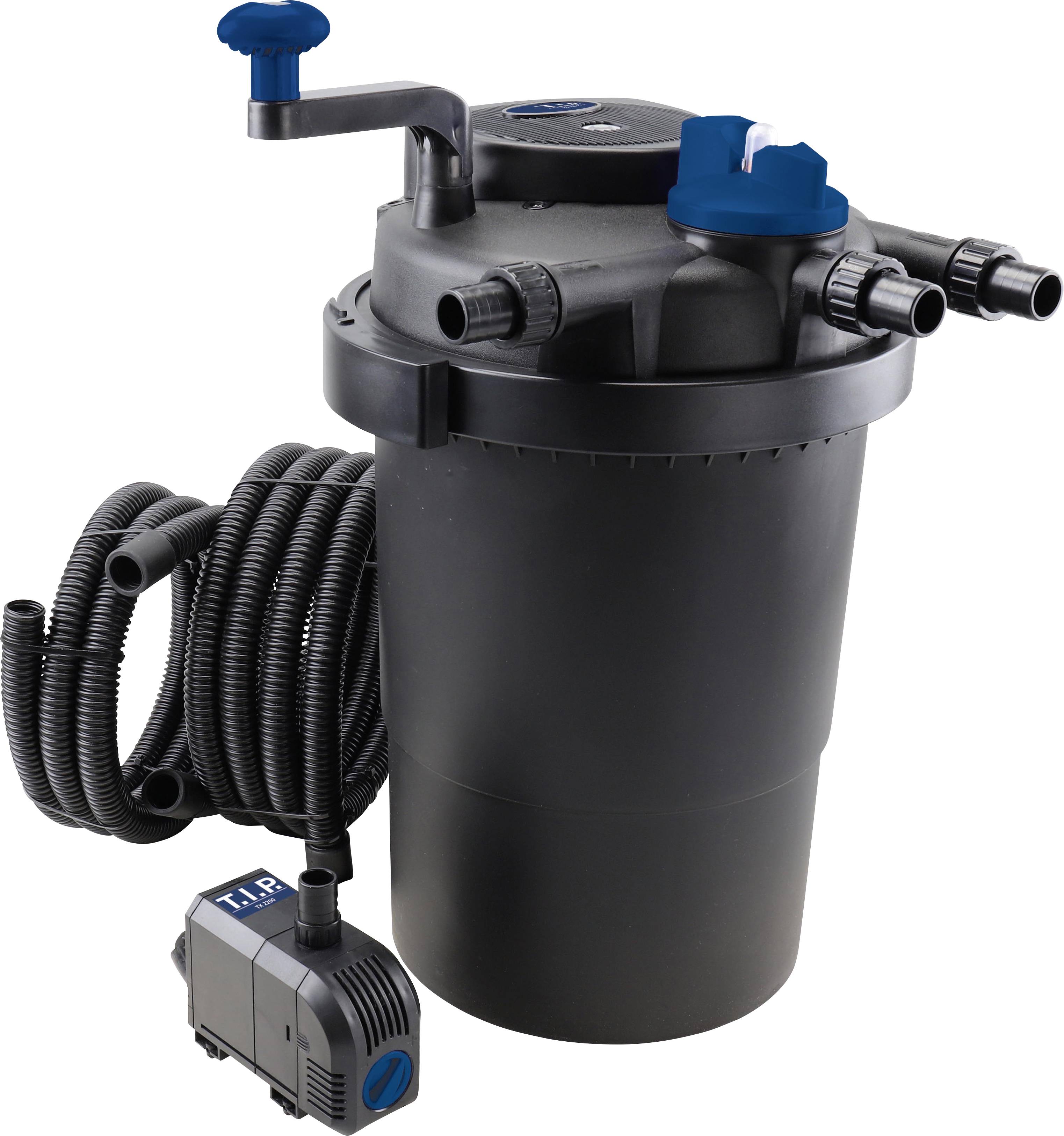 T.I.P. Kit de filtres sous pression de bassin TIP - pour bassin de 10 000 l, UV-C 11 W, fonction de lavage à contre-courant, TFP 10000 UV 11, 30298 2