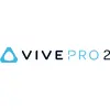 Logo 'VIVE PRO 2' v modrej a čiernej farbe na bielom pozadí.