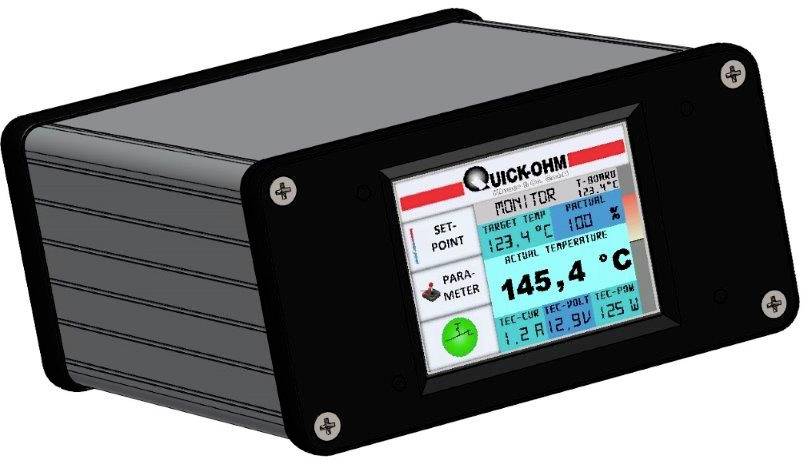 QuickCool QC-PC-PID-01 Controller Peltier 12 V/DC, 24 V/DC 8 A (L x L x A) 126 x 106.5 x 56.5 mm