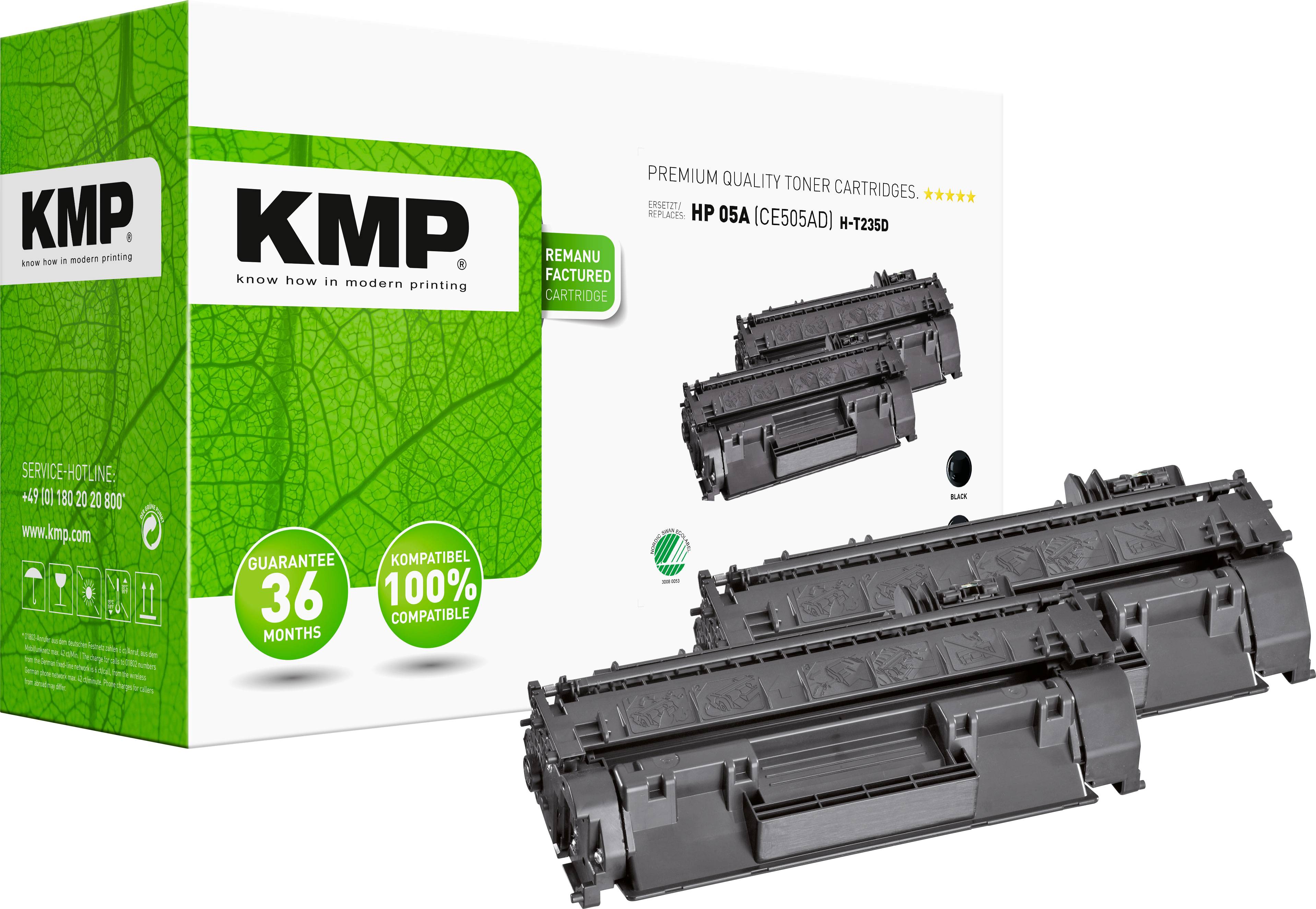 KMP Toner sostituisce HP HP 05A (CE505A) Compatibile Conf 2 pz Nero 2300 pagine H-T235D 1217,8021