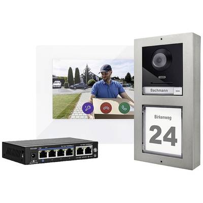 ABUS ModuVis Set M LAN, Wi-Fi domové videotelefón kompletný set, sivý hliník, TVHS20510