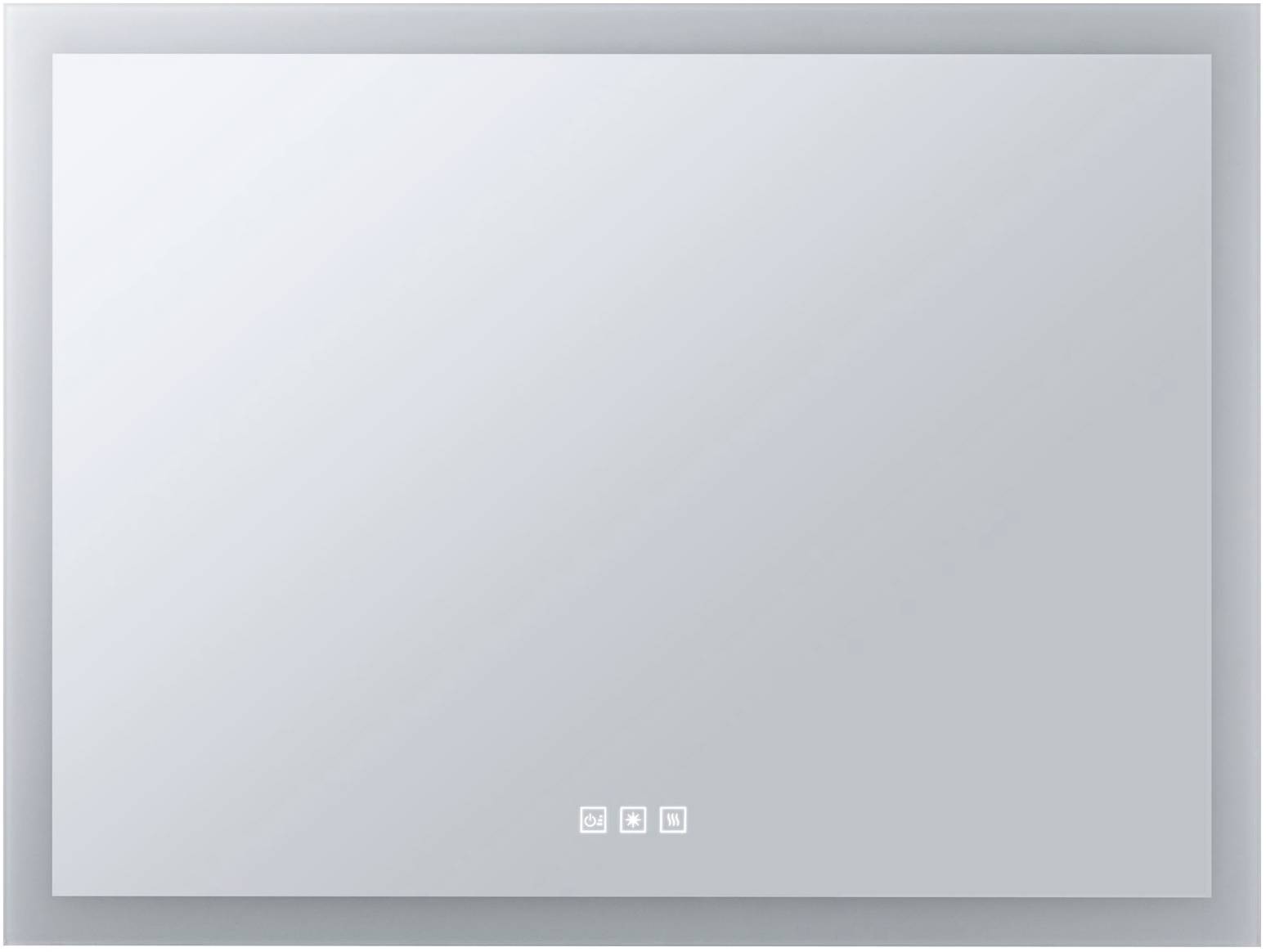 Obdĺžnikové zrkadlo bez rámu s neviditeľnými skrutkami; vhodné do moderných kúpeľní.