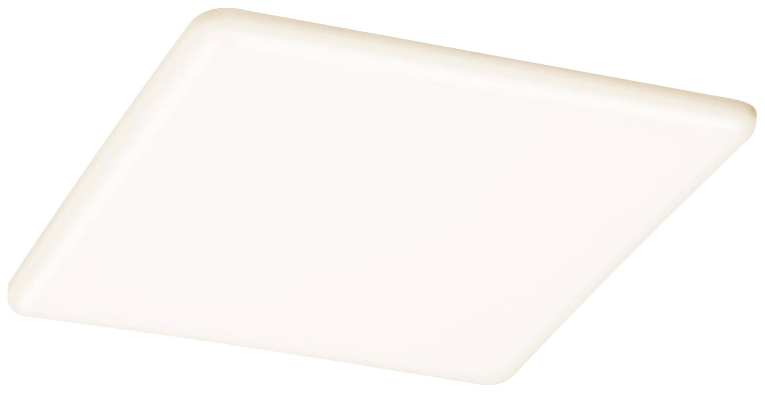 Štvorcové LED stropné svietidlo s teplým bielym svetlom, vhodné na rovnomerné osvetlenie interiérov.