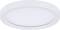 Okrúhle, ploché, biele stropné svietidlo s rovnomerným svetelným výstupom, vhodné do moderných interiérov.