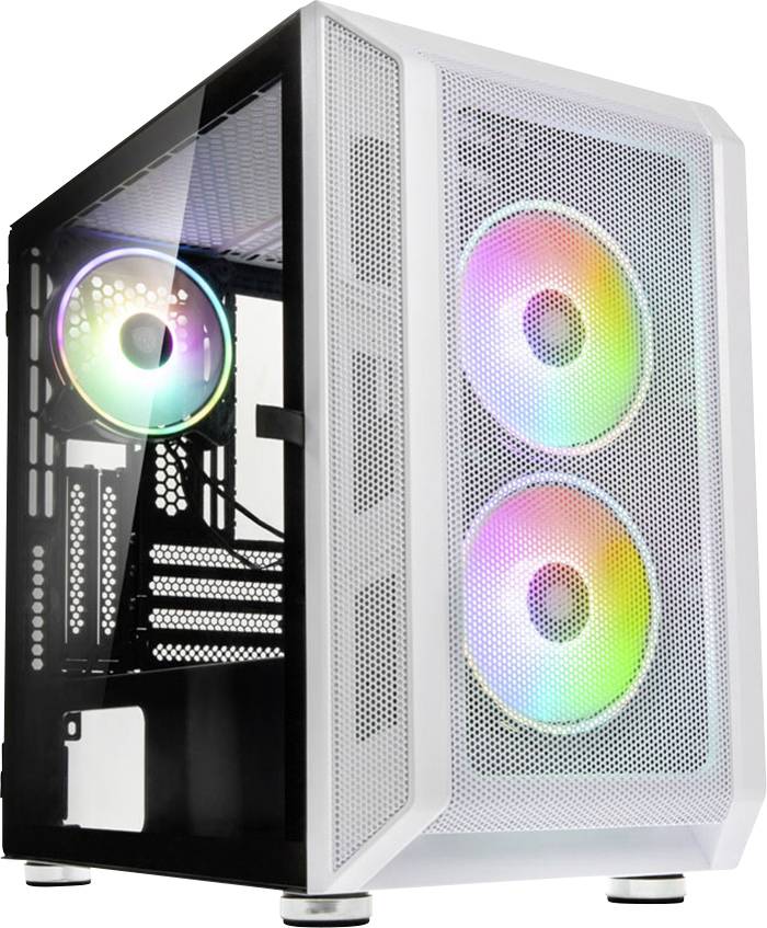 Kolink CITADEL MESH RGB WHITE Midi-Tower PC Case da gioco, Contenitore Bianco