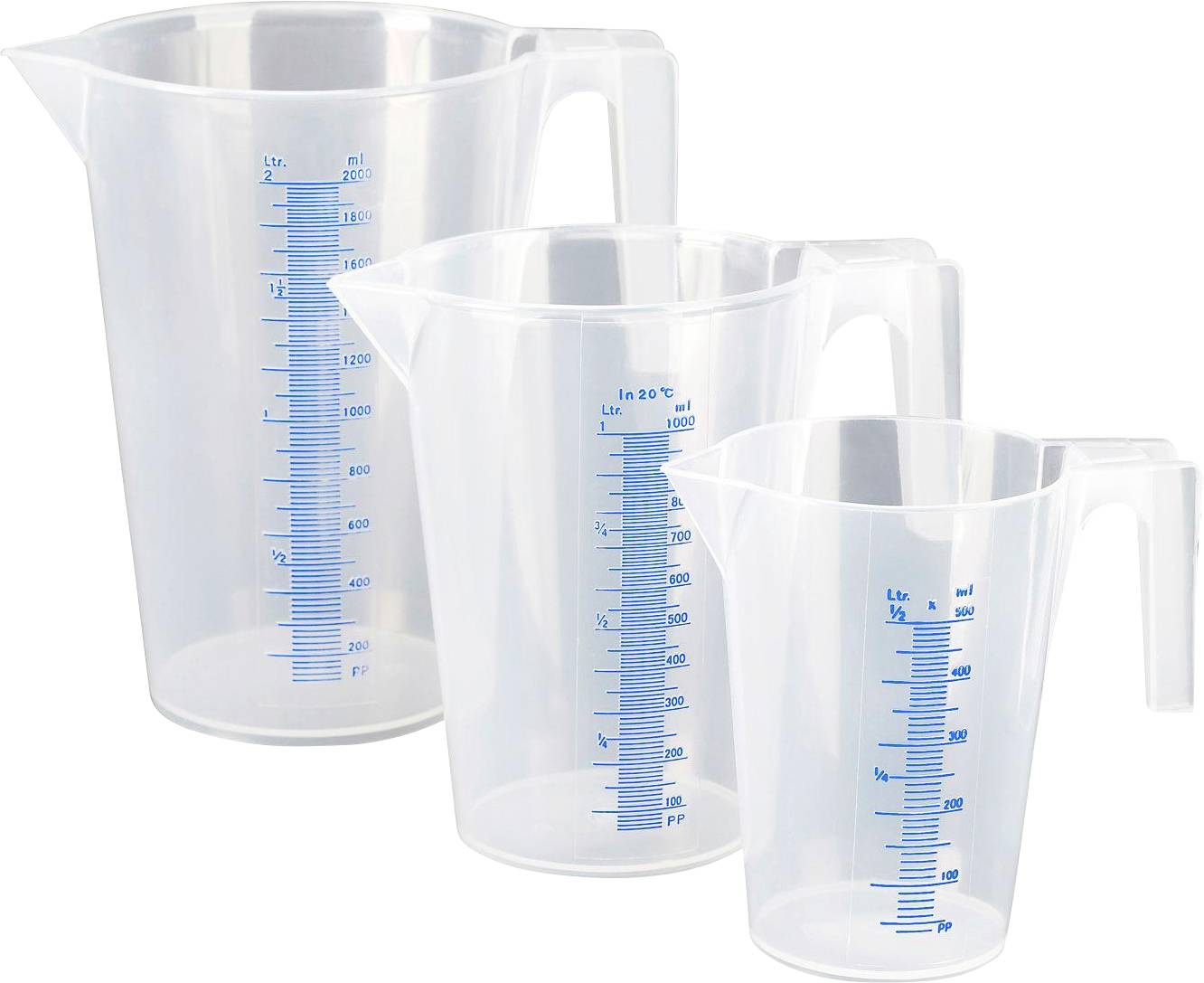 Pressol Tasse à Mesurer Set Pp 500ml/1l/2l Clear One Size unisex 2
