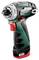 12V akumulátorový skrutkovač od Metabo s ergonomickým dizajnom v zeleno-čiernom prevedení. Ideálny pre ľahké až stredne náročné práce.