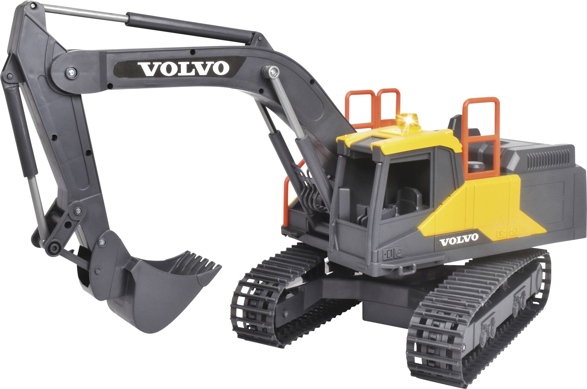 Dickie Toys 203729018 RC Volvo Mining Excavator Modellino funzionante radiocomandato Elettrica Veicolo con effetto luminoso, con effetto sonoro