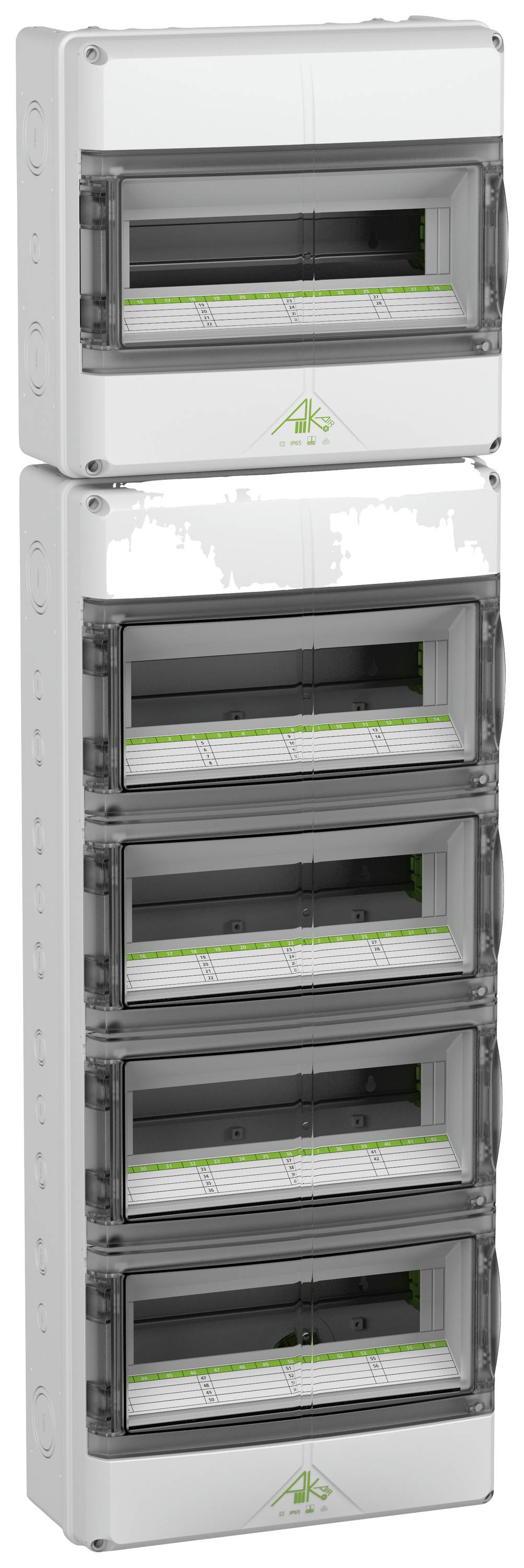 Spelsberg 73347001 AK 70 Lille fordelingstavle Antal delinger = 70 Antal rækker = 5 Indhold 1 stk