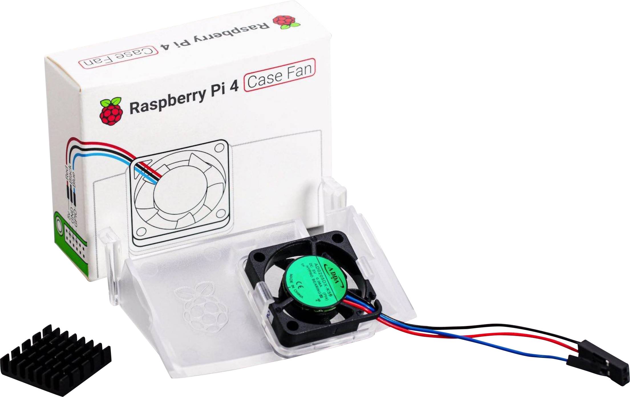 Raspberry Pi® RB-Case-Fan Ventilatore attivo Adatto per (kit di sviluppo): Raspberry Pi® Bianco