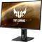 Herný monitor ASUS TUF s zakrivením displeja; zobrazuje motív vesmíru a logo TUF Gaming; určený pre náročný herný zážitok.