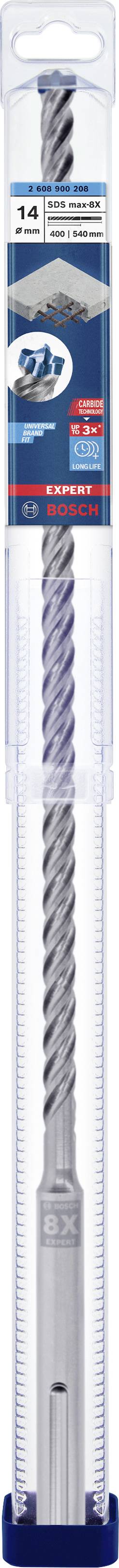 Vrták v priehľadnom obale, s kovovým rebrom a špirálovou drážkou. Značkový štítok a údaj o veľkosti na obale.