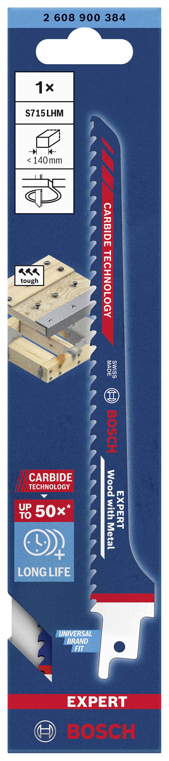 Pílový list Bosch na drevo a kov. Označenie: 1x 57ST118HM, Dĺžka: 150 mm, Carbide technológia pre dlhú životnosť.