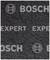 Čierna brúsna plsť s nápisom 'EXPERT' a logom Bosch. Pravdepodobne profesionálny materiál používaný na brúsne práce.