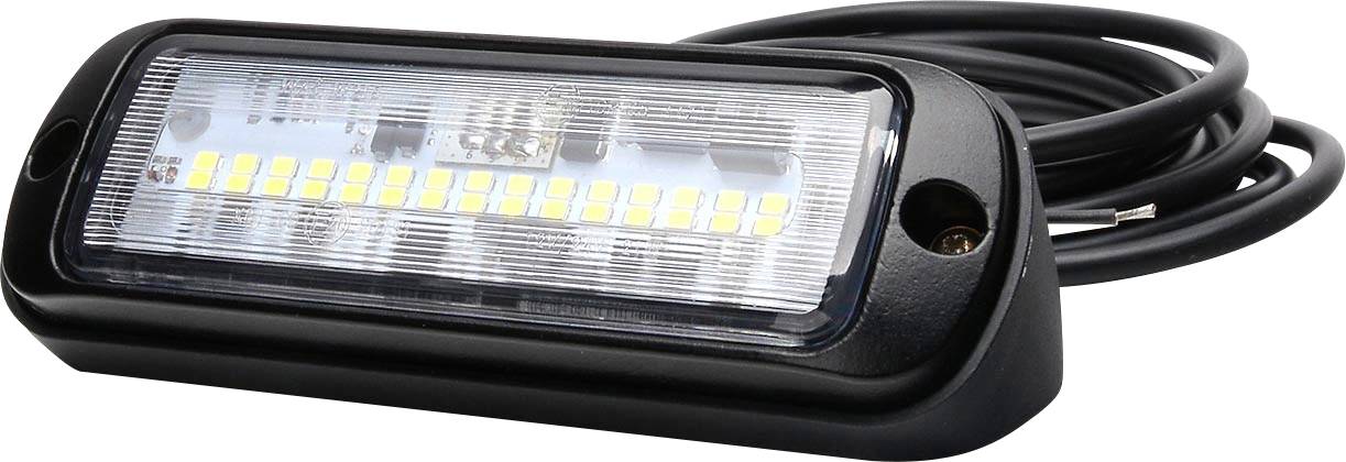 Tento obrázok zobrazuje obdĺžnikovú LED lampu s čiernym krytom a káblom, ktorá môže byť použitá na osvetlenie.