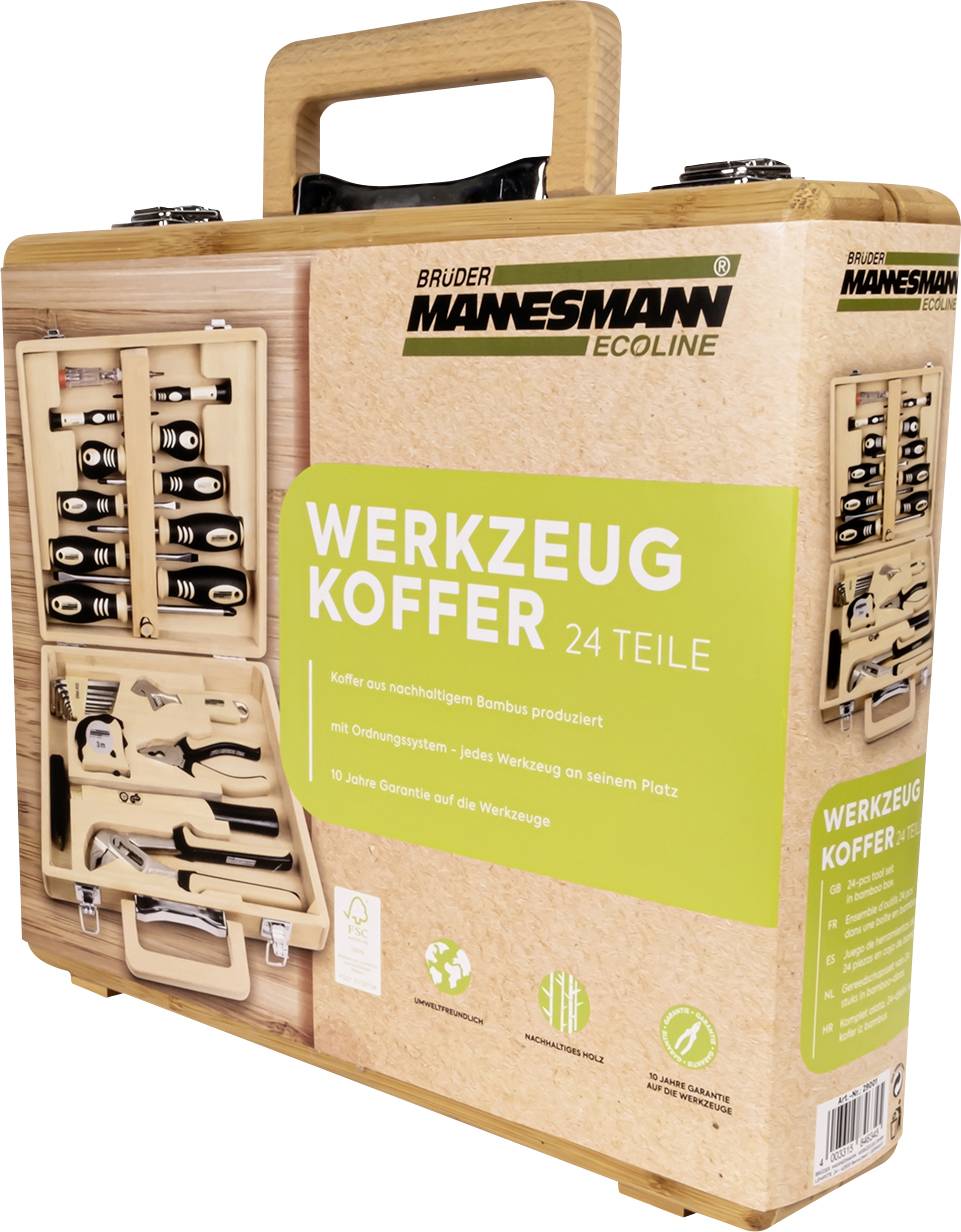 Brüder Mannesmann M29001 M29001 Kit utensili Incl. Custodia Bamboo