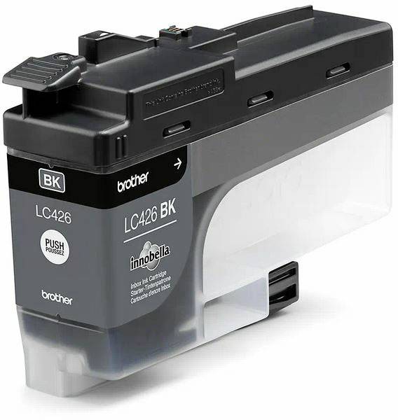 Čierna atramentová kazeta 'Brother LC426BK' s technológiou Innobella. Plastový obal, etiketa s tlačovými pokynmi.