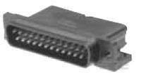 SCART konektor s 21 pinmi, ktorý sa používa pre analógové audio a video pripojenia. Pripájacia časť smeruje smerom ku kamere.