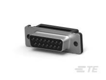 Kovový D-Sub konektor s 15 pinmi, vhodný pre počítačové a komunikačné technické aplikácie.