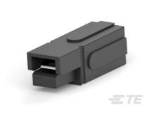 Čierny RJ45 keystone adaptér, vhodný na prepojenie a predĺženie ethernetových káblov.