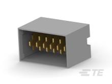 Konektor so šiestimi zlatými kontaktmi, vhodný pre elektronické aplikácie.