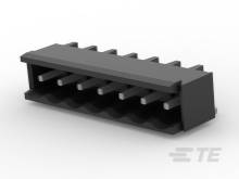 Čierny elektrický konektor s ôsmimi kolíkmi v dvoch radoch, zobrazený v perspektívnom pohľade na bielom pozadí.