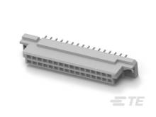 Sivý elektrický konektor s viacerými kolíkmi, typicky používaný pre elektronické zariadenia alebo počítačové základné dosky.