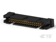 Malý čierny elektronický konektor so zlatými kontaktmi a obdĺžnikovým tvarom, často používaný na prenos dát.