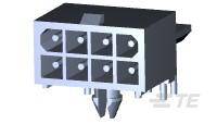 3D model elektrického konektora so šiestimi obdĺžnikovými zdierkami, vhodný pre technické školenia alebo dizajnové referencie.